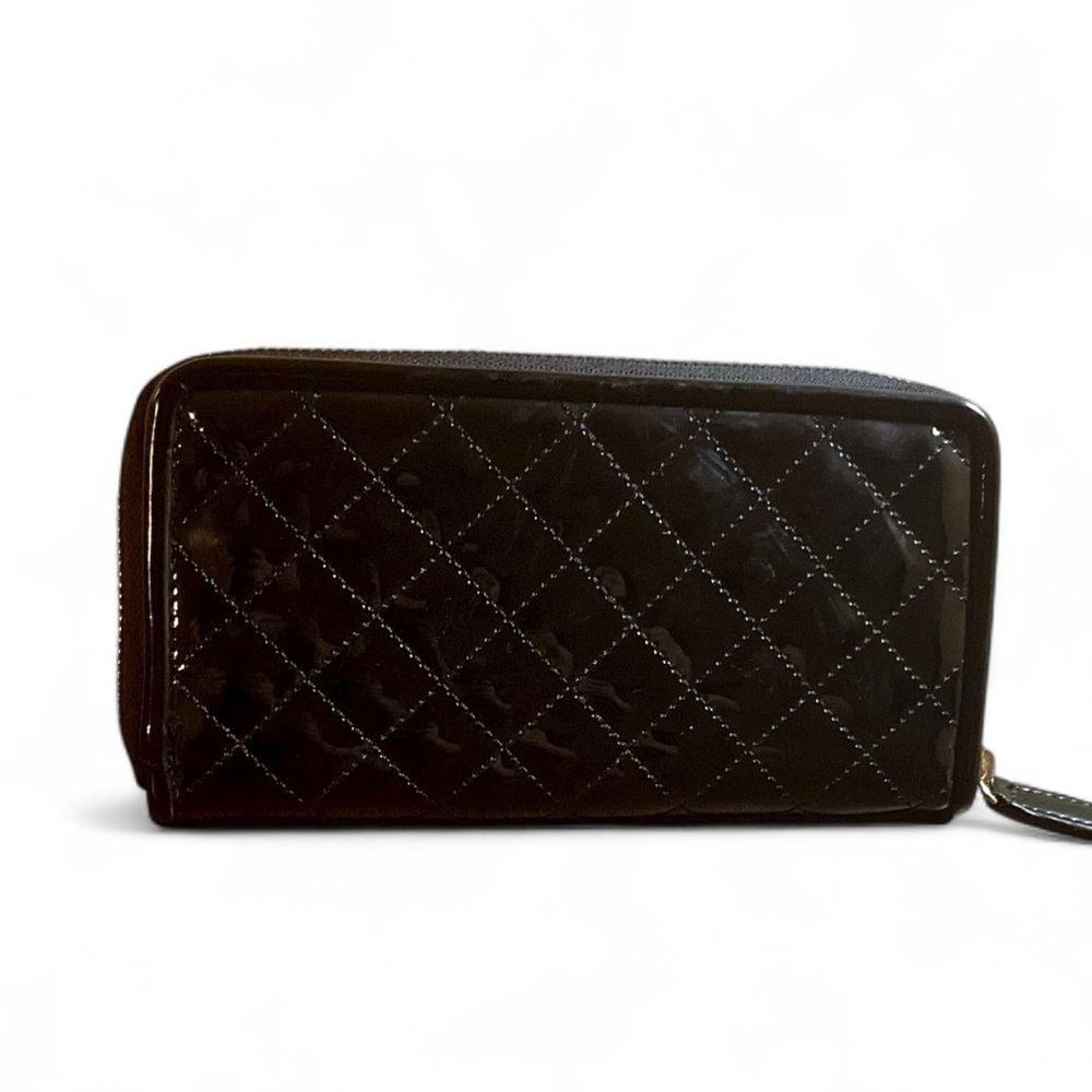 Harrods Quilted Patent Faux Leather Wallet — image 3 of 6